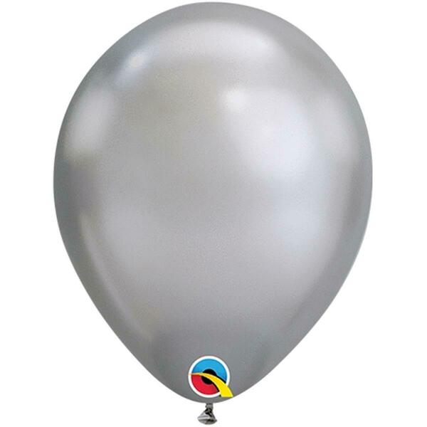 Mayflower Distributing 11 in. Latex Balloon, Chrome Silver 92516